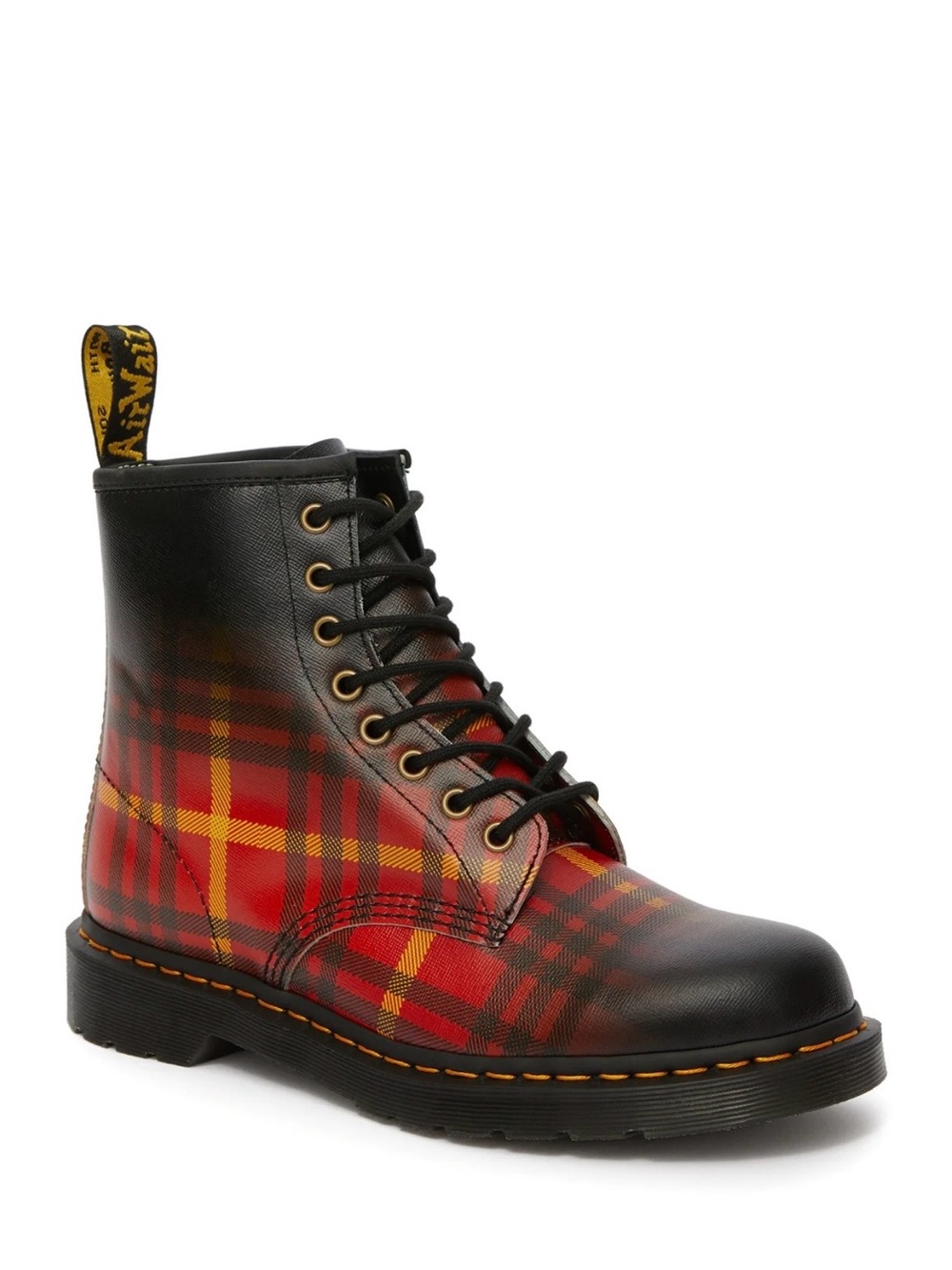 Dr. Martens 1460 Tartan Red Plaid Leather Boots - Size US 13 M (NIB / New)